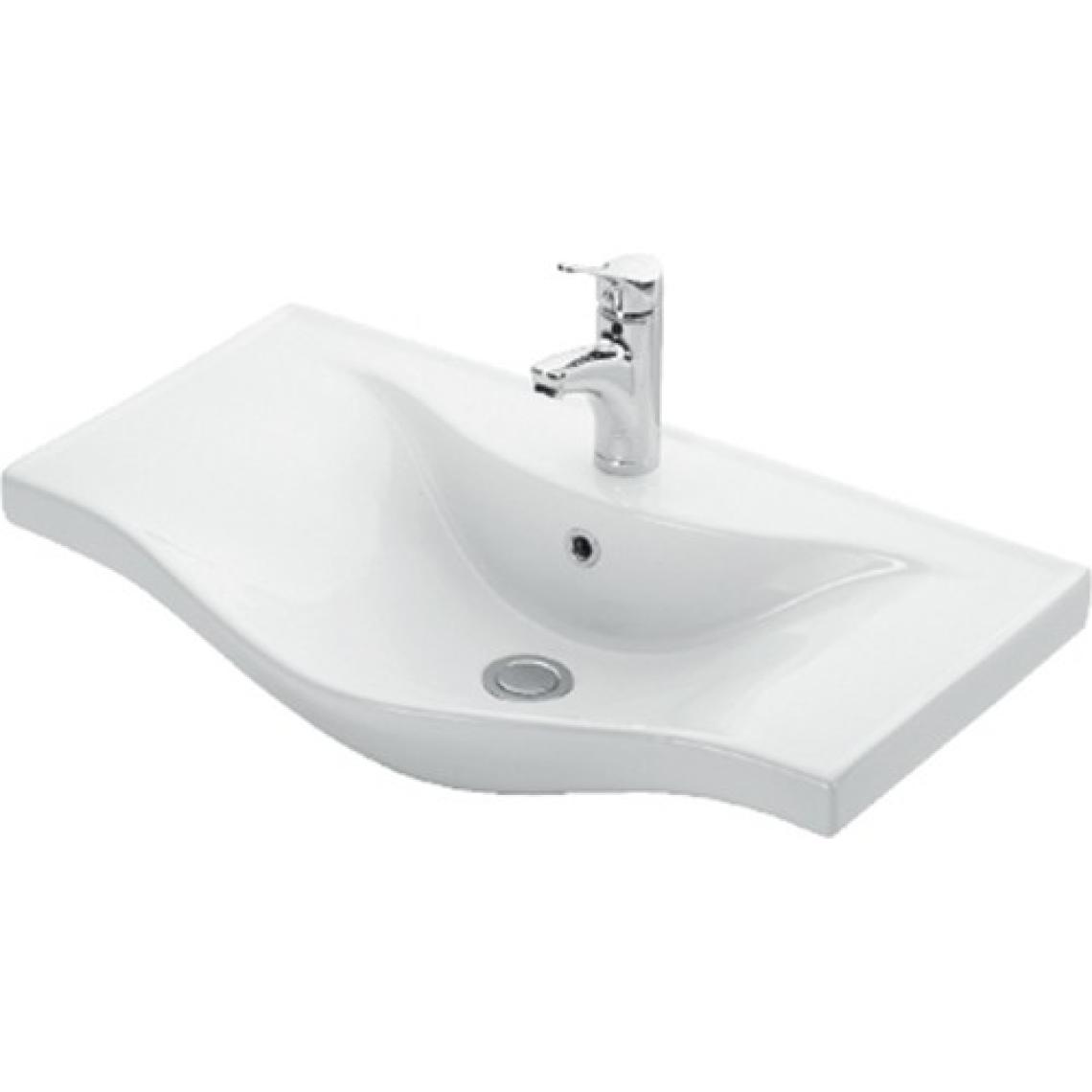 Özceden Yıldız 65+35 cm Antrasit Gri Mat Mdf Seramik Lavabolu Asma Banyo Dolabı Takımı
