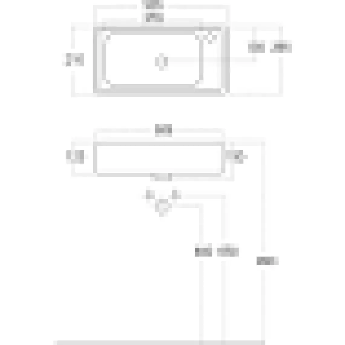 Roomart Ayaksız Tek Kapaklı Lavabolu 50 cm Banyo Dolabı ve Aynalı Üst Dolabı