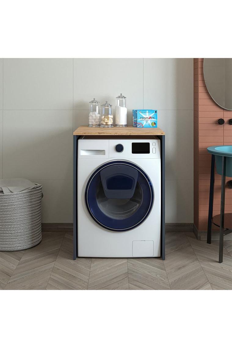 Roomart Banos Banyo Roomart Çamaşır Makınesı Kapaksız Banyo Dolabı Mat Antrasıt-Atlantık