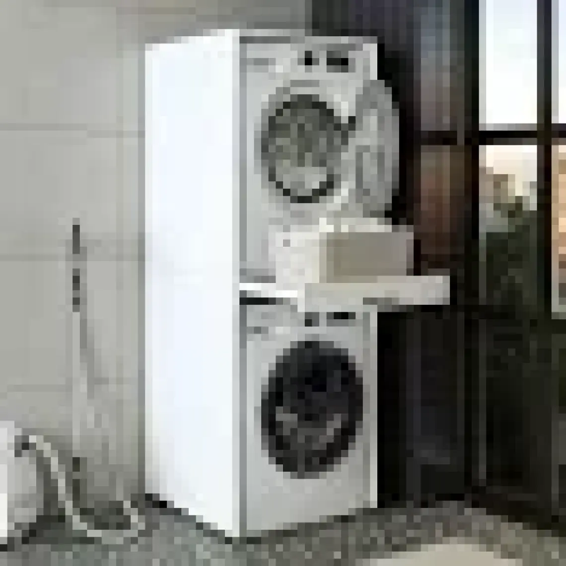 Roomart Çamaşır ve Kurutma Makinesi Dolabı Mat Beyaz