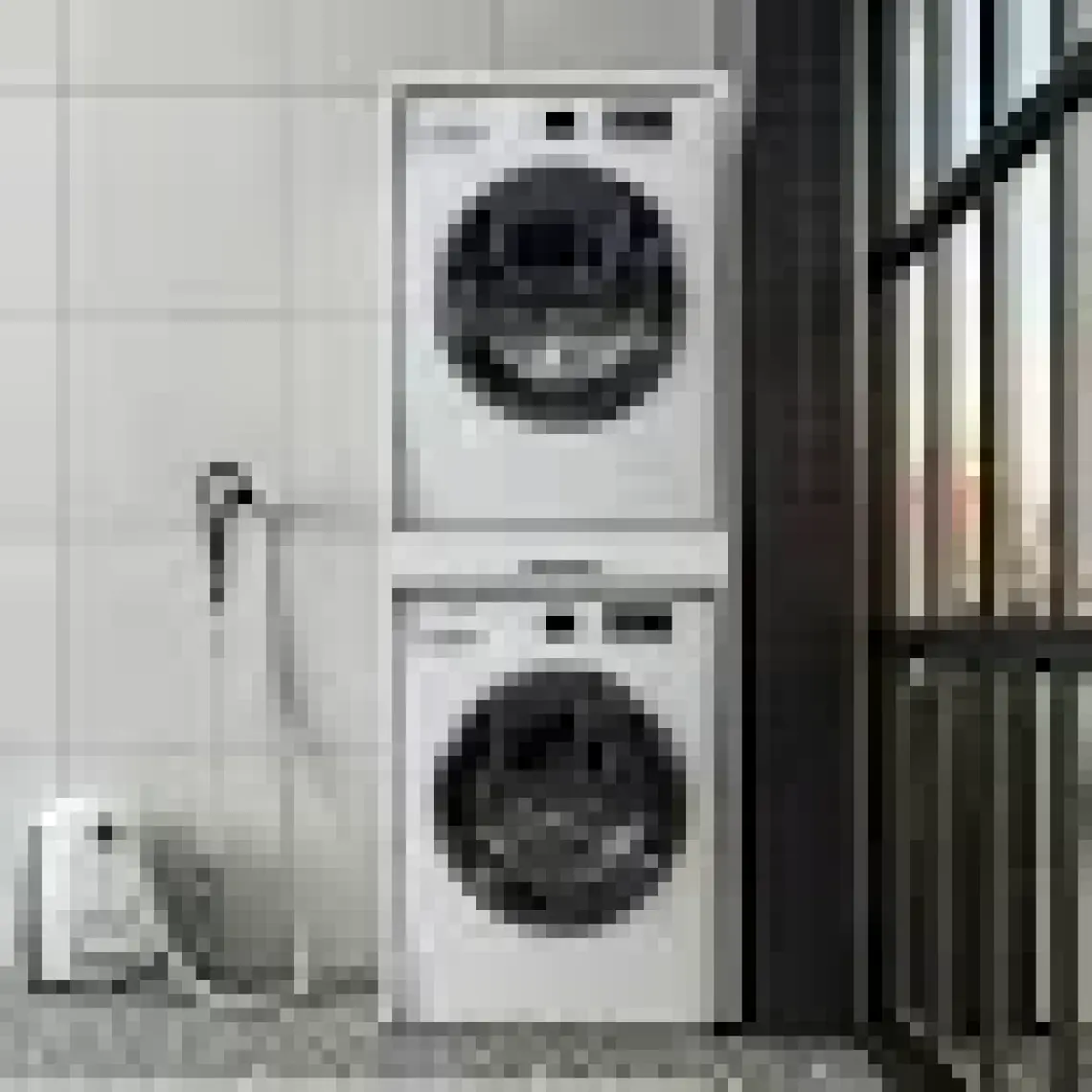Roomart Çamaşır ve Kurutma Makinesi Dolabı Mat Beyaz