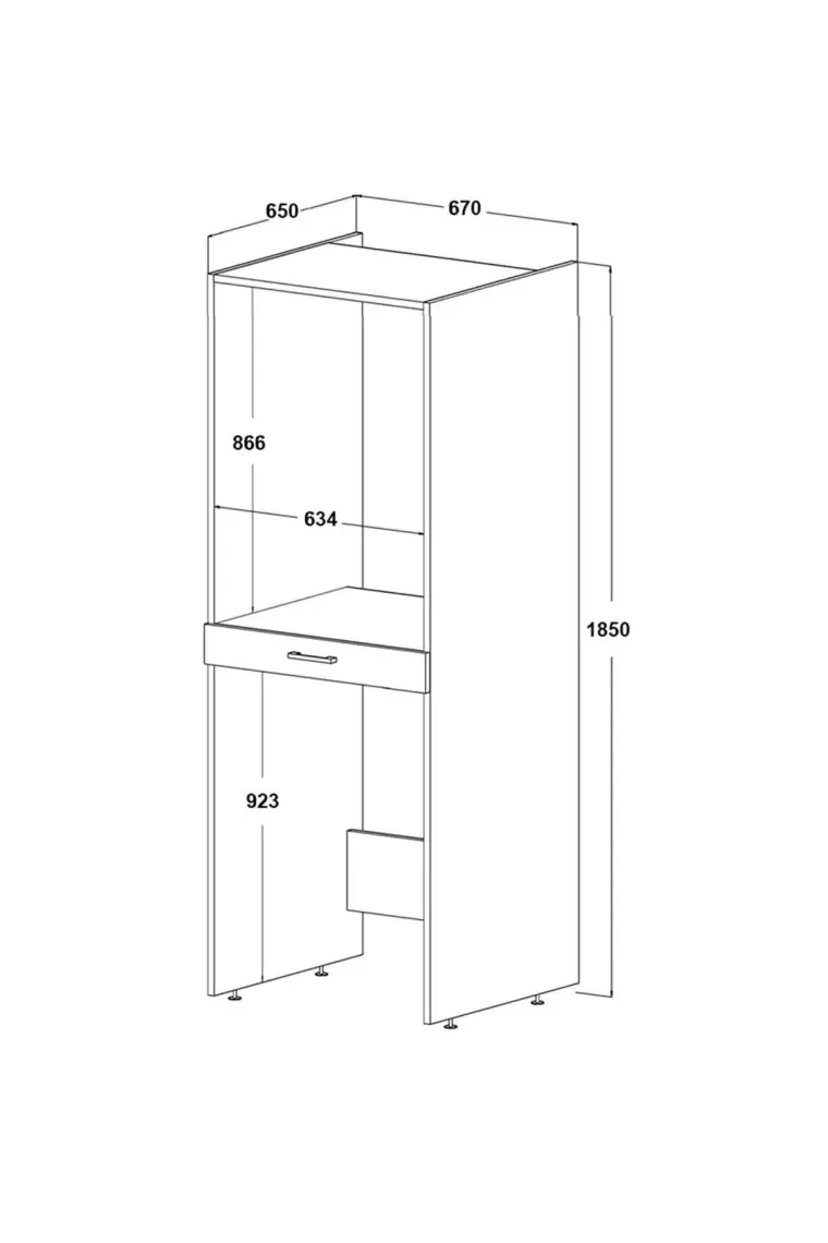 Roomart Çamaşır ve Kurutma Makinesi Dolabı Mat Beyaz