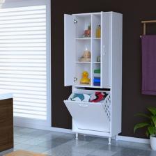 Modilayn Inci ARD-133 3 Kapaklı Sepetli Çok Amaçlı Dolap Kirli Çamaşır Sepetli Banyo Dolabı