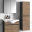 Özceden Yıldız 65+35 cm Antrasit Gri Mat-Atlantik Çam Mdf Seramik Lavabolu Asma Banyo Dolabı Takımı