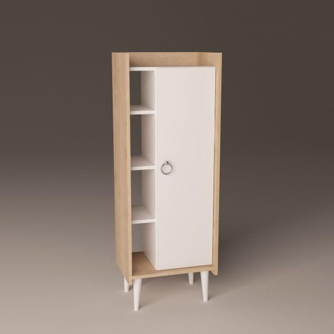 Lagomood Ruby Çok Amaçlı Dolap Banyo Mutfak Beyaz Meşe