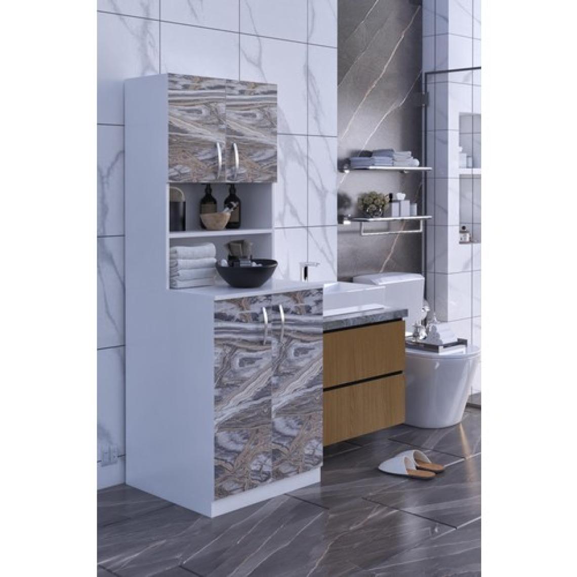 Dekorfim Arya Çamaşır Makine Dolabı Banyo Dolabı