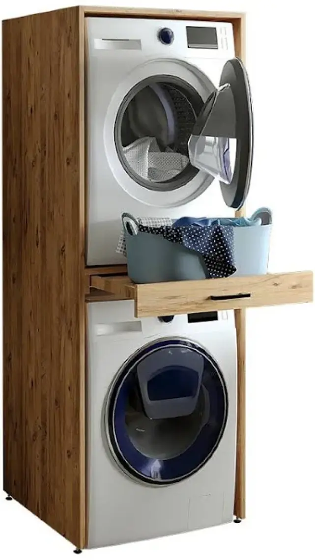Roomart Çamaşır ve Kurutma Makinesi Dolabı Mat Beyaz