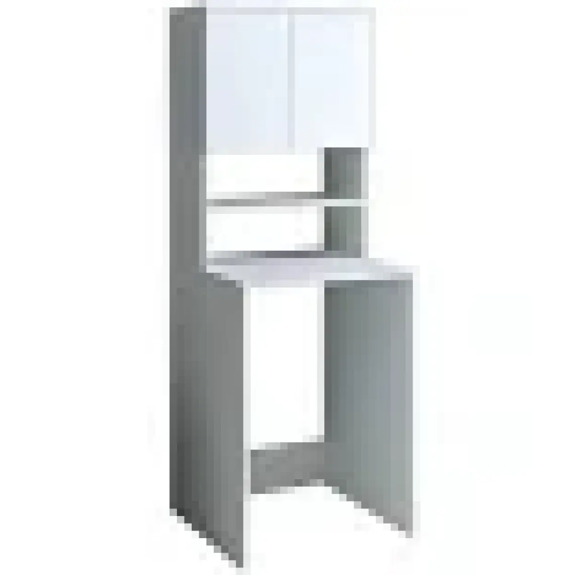 Banos Banyo Roomart Cd9 Çamaşır Makinesi Dolabı 3 Raflı 2 Kapaklı Banyo Dolabı Mat Beyaz-Ahşap