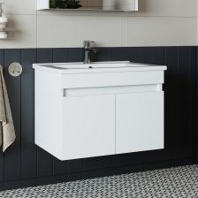Banos Roomart LD3 Ayaksız 2 Kapaklı Lavabolu Beyaz Mdf 65 cm Banyo Dolabı