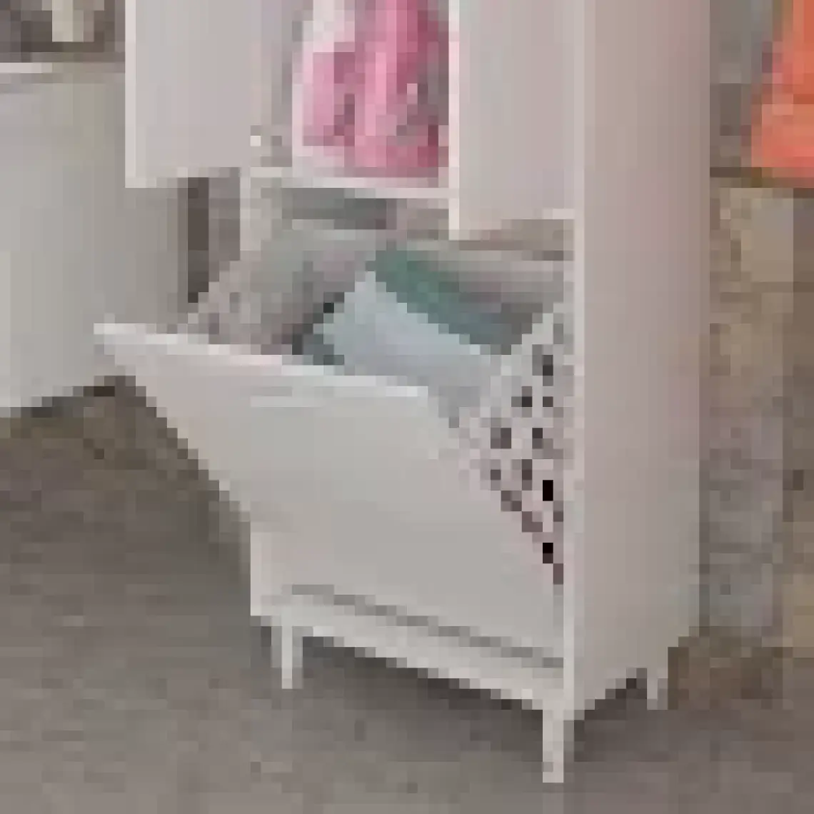 MODİLAYN Gamzem BANYO 55 x 138 cm Çamaşır Bölmeli Banyo Dolabı
