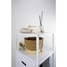 Digithome Metal Kirli Sepetli 2 Raflı Çok Amaçlı Banyo Düzenleyici Raf Organizer Beyaz – MRS-007 C1-1-369