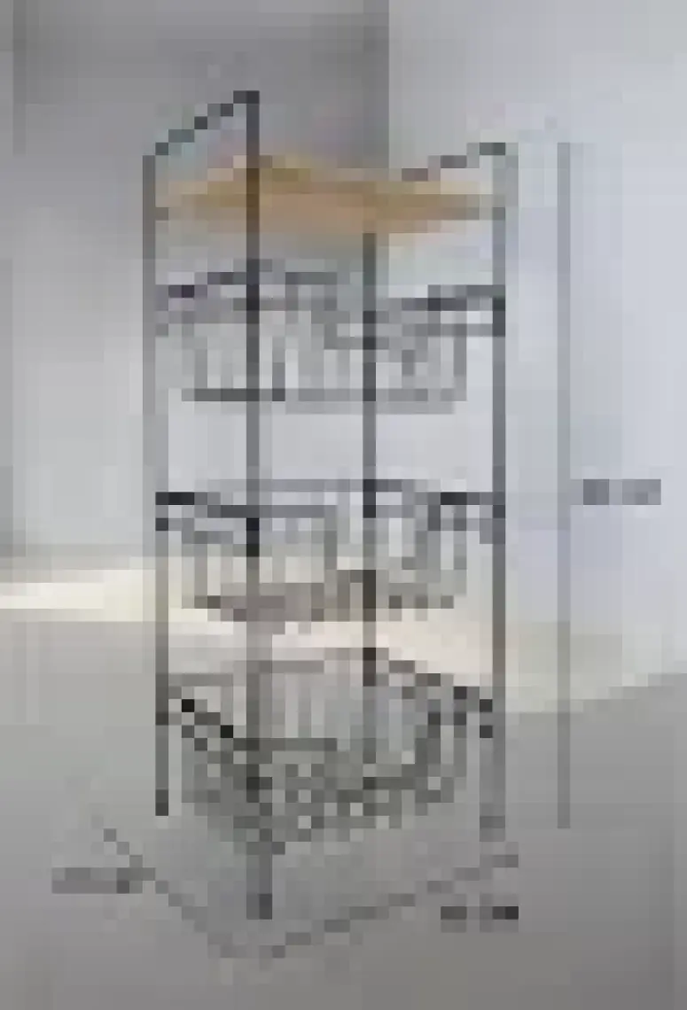 Digithome Ahşap Metal Çok Amaçlı 3 Katlı Banyo Düzenleyici Organizer