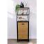 Digithome Metal Kirli Sepetli 3 Raflı Çok Amaçlı Banyo Düzenleyici Raf Organizer Siyah - Atlantik Çam – MRS-008