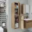 Banos Roomart 2 Kapaklı Lavabolu Beyaz Mdf 85 cm Banyo Dolabı + Aynalı Banyo Üst Dolabı + Banyo Boy Dolabı