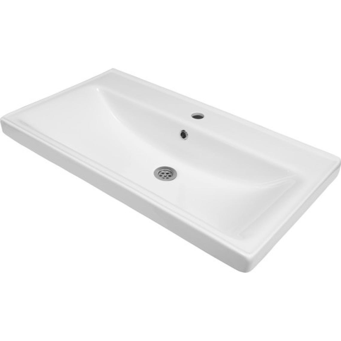 Karen Banyo Ege 80 cm Lavabolu Alt Banyo Dolabı - Kapaklı - Seramik Lavabo Dahil