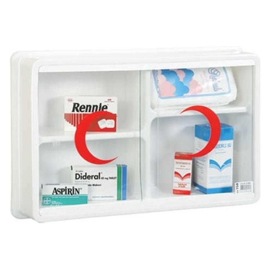 Geseus Ecza Dolabı İçi Dolu Ilk Yardım İçerik Paketli 47X30X10 cm 158