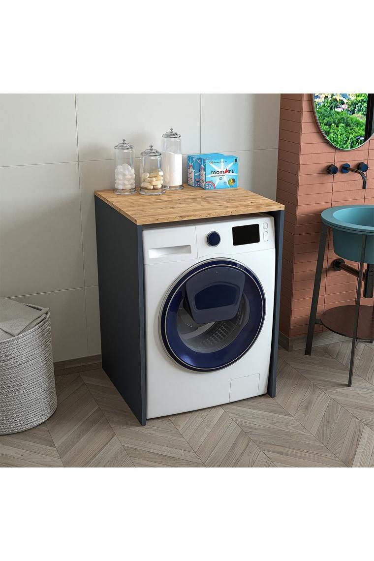 Roomart Banos Banyo Roomart Çamaşır Makınesı Kapaksız Banyo Dolabı Mat Antrasıt-Atlantık