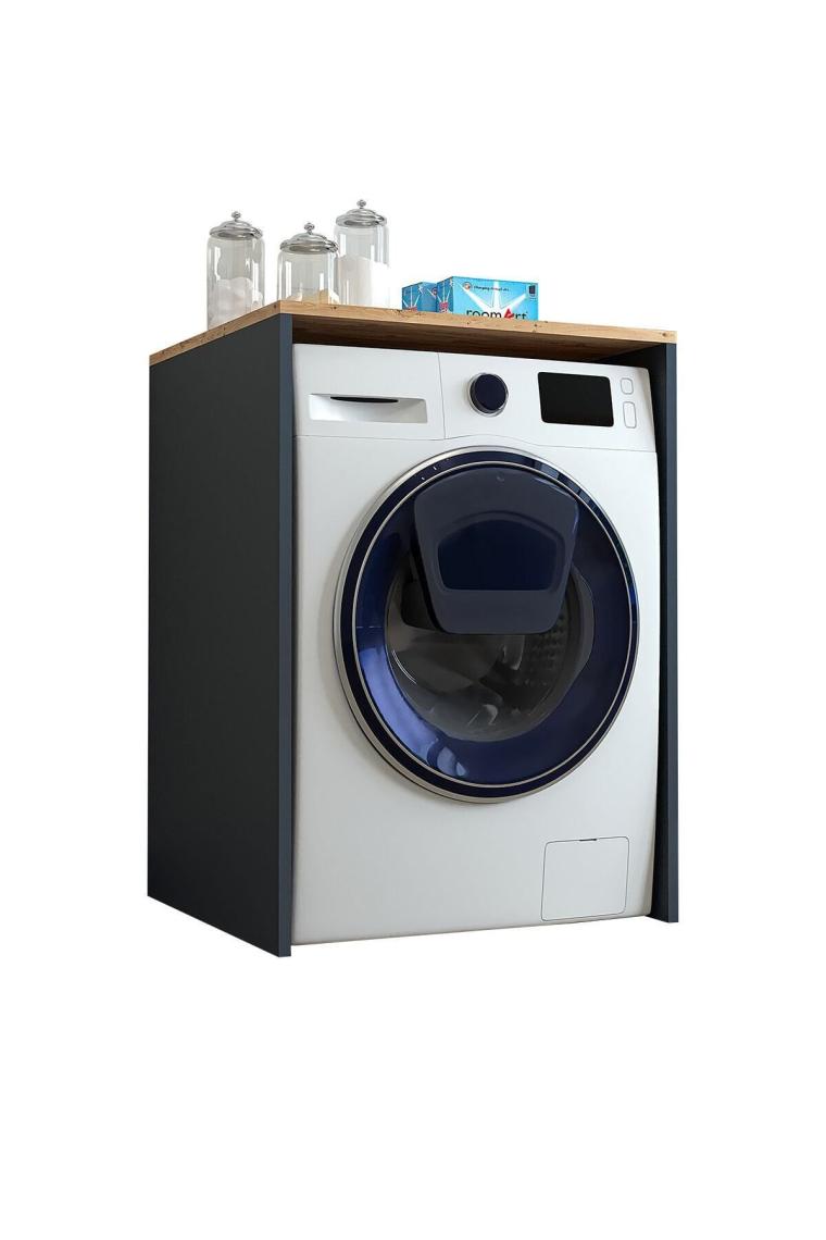 Roomart Banos Banyo Roomart Çamaşır Makınesı Kapaksız Banyo Dolabı Mat Antrasıt-Atlantık
