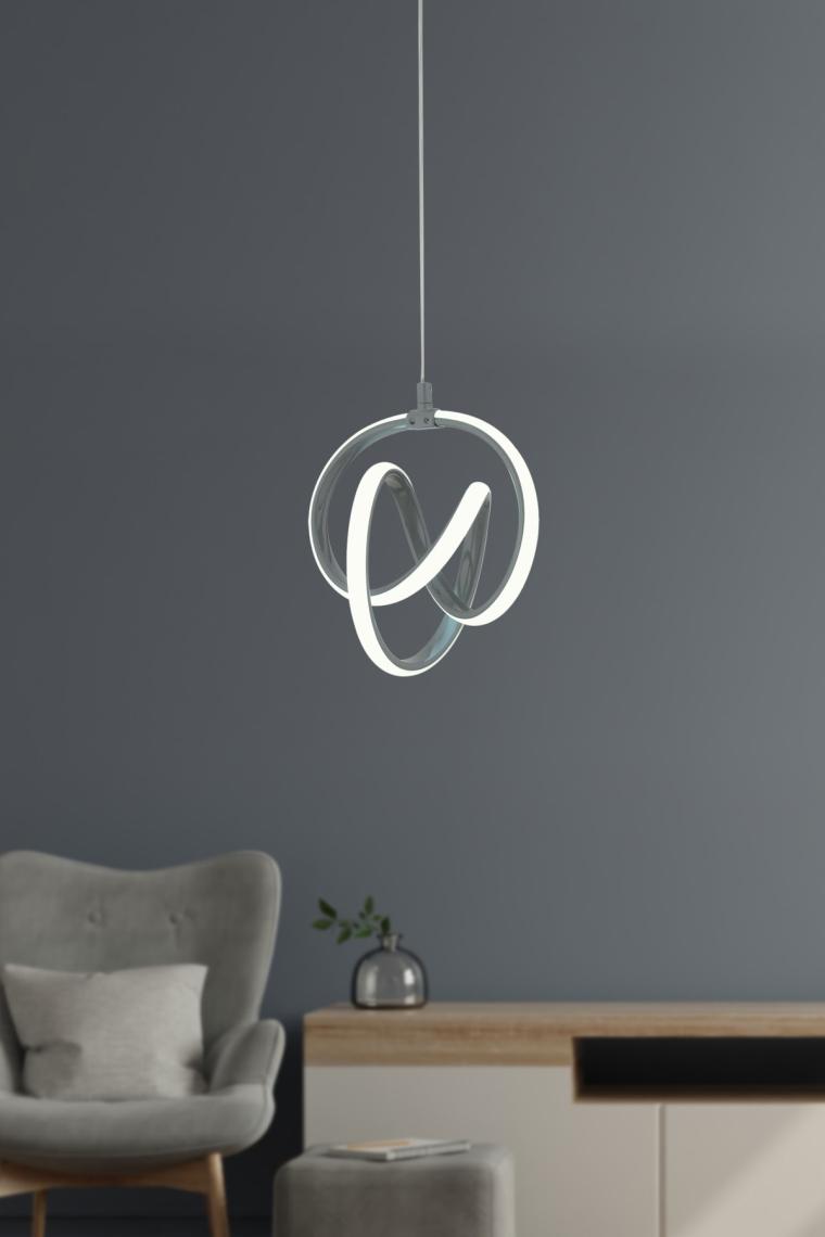 Venita Füme Modern Sarkıt Led Avize Beyaz Işık Salon Mutfak Oda Hol Ledli Avize