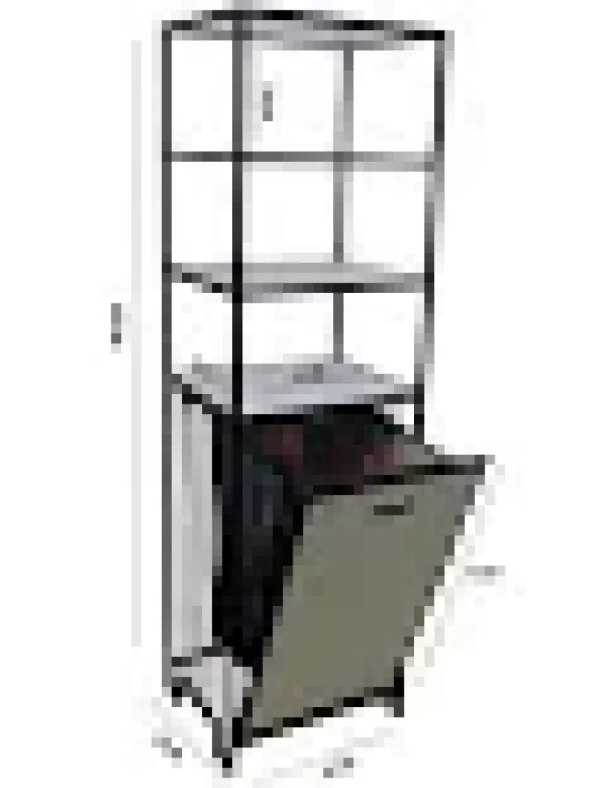 Digithome Metal Kirli Sepetli 4 Raflı Çok Amaçlı Banyo Düzenleyici Raf Organizer Siyah/beyaz – MRS-014 C1-1-369