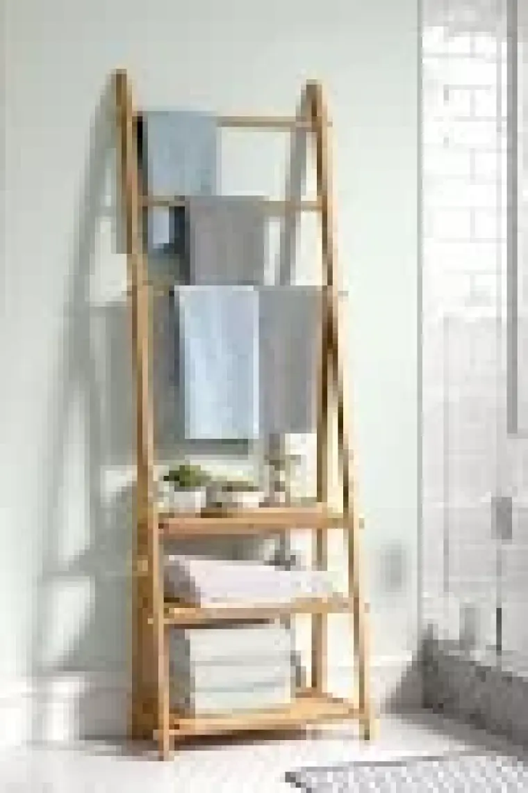 Digithome Bambu 3 Raflı Havlu Askısı Banyo Düzenleyici Havluluk Organizer DB-0006