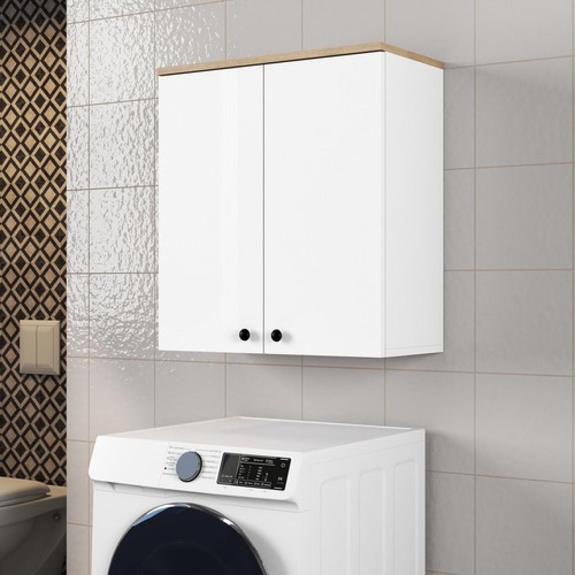 Ferniso Mobilya Banyo Dolabı 2 Kapaklı Beyaz