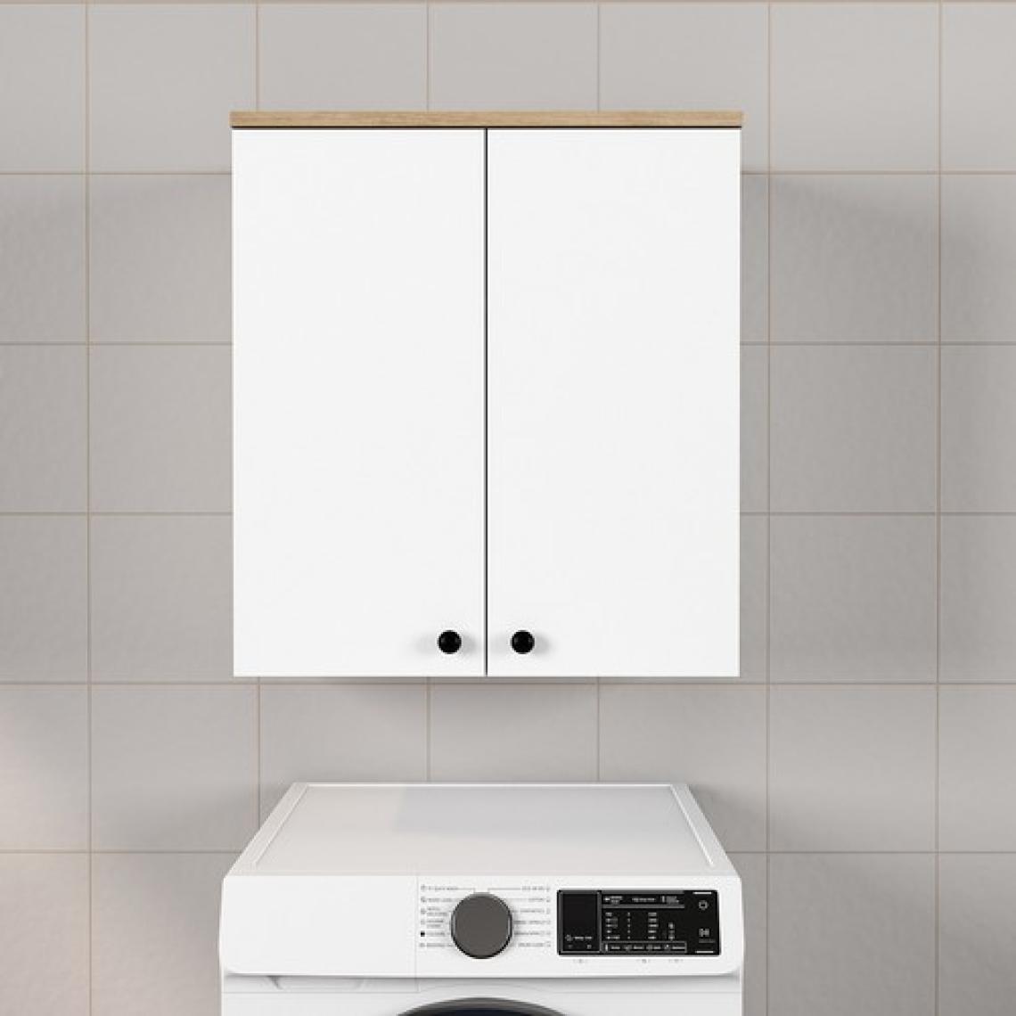 Ferniso Mobilya Banyo Dolabı 2 Kapaklı Beyaz
