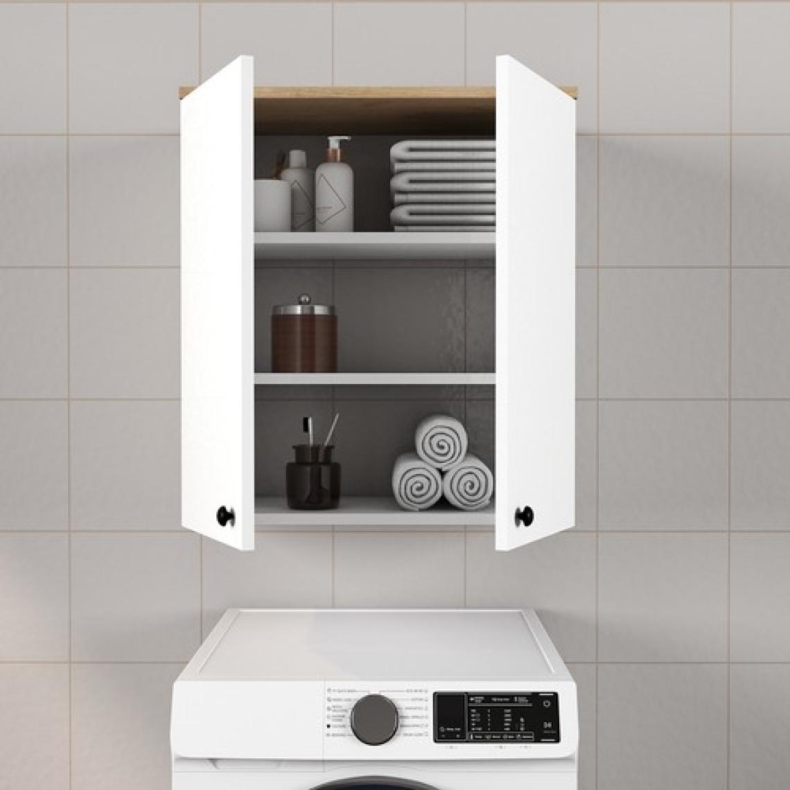 Ferniso Mobilya Banyo Dolabı 2 Kapaklı Beyaz
