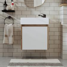 Roomart Ayaksız Tek Kapaklı Lavabolu 50 cm Banyo Dolabı