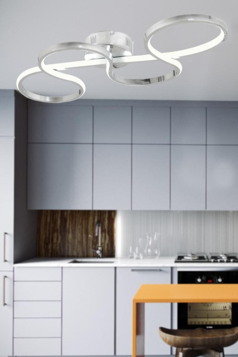 Porima Krom Modern Sarkıt Beyaz Işık Salon Mutfak Oda Hol Ledli Avize