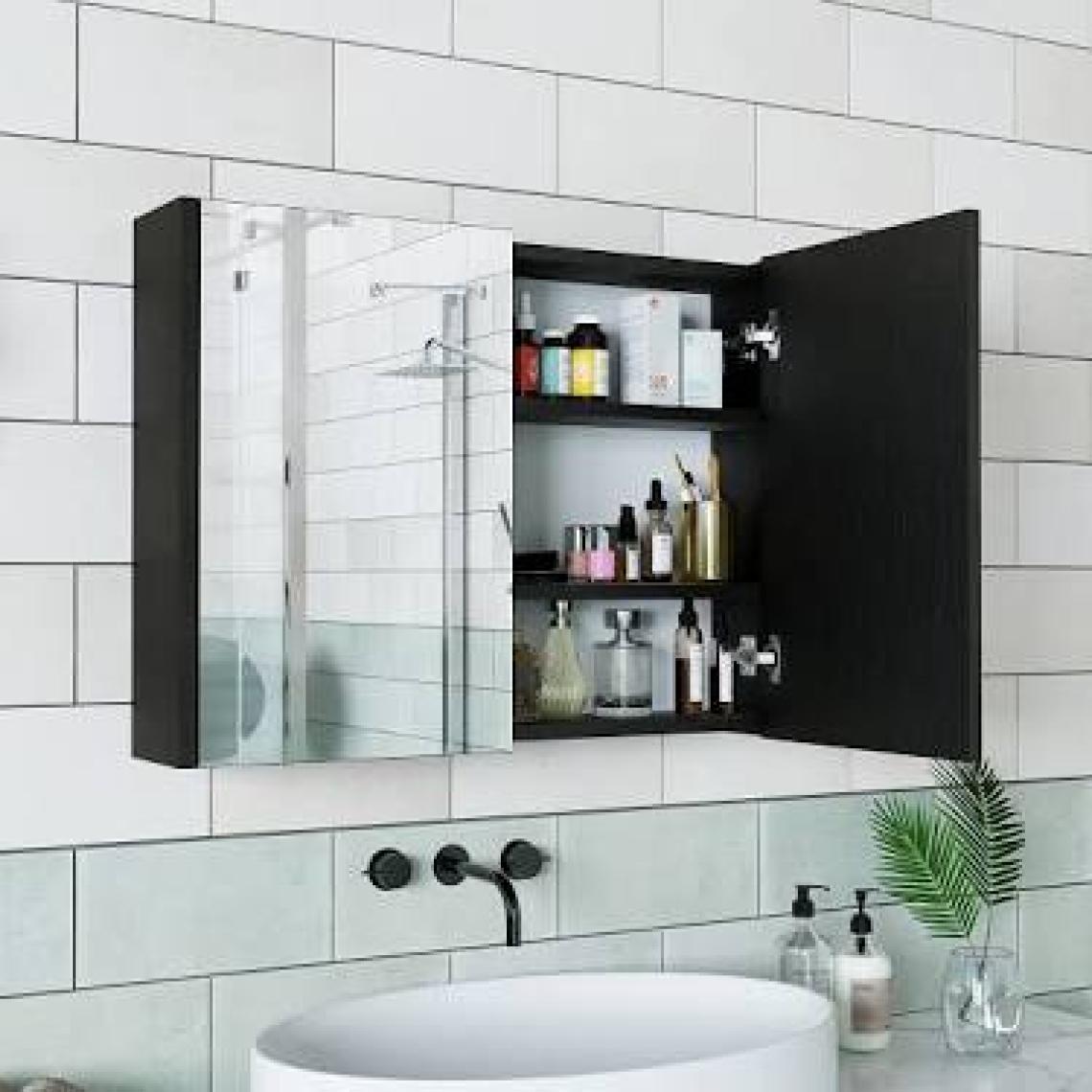 Banos Banyo Kulpsuz Tek Kapaklı Mat Beyaz Mdf 80 Cm Aynalı Banyo Üst Dolabı