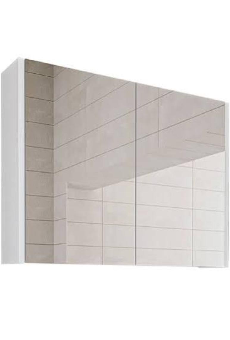 Banos Banyo Kulpsuz Tek Kapaklı Mat Beyaz Mdf 80 Cm Aynalı Banyo Üst Dolabı