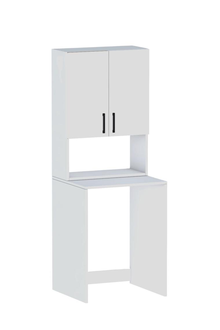 Moonlife Üst Dolaplı Çok Amaçlı Çamaşır Makinesi Dolabı Beyaz