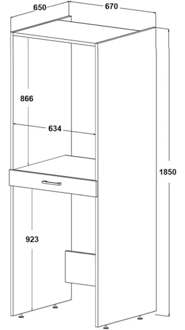 Roomart Çamaşır ve Kurutma Makinesi Dolabı Mat Beyaz