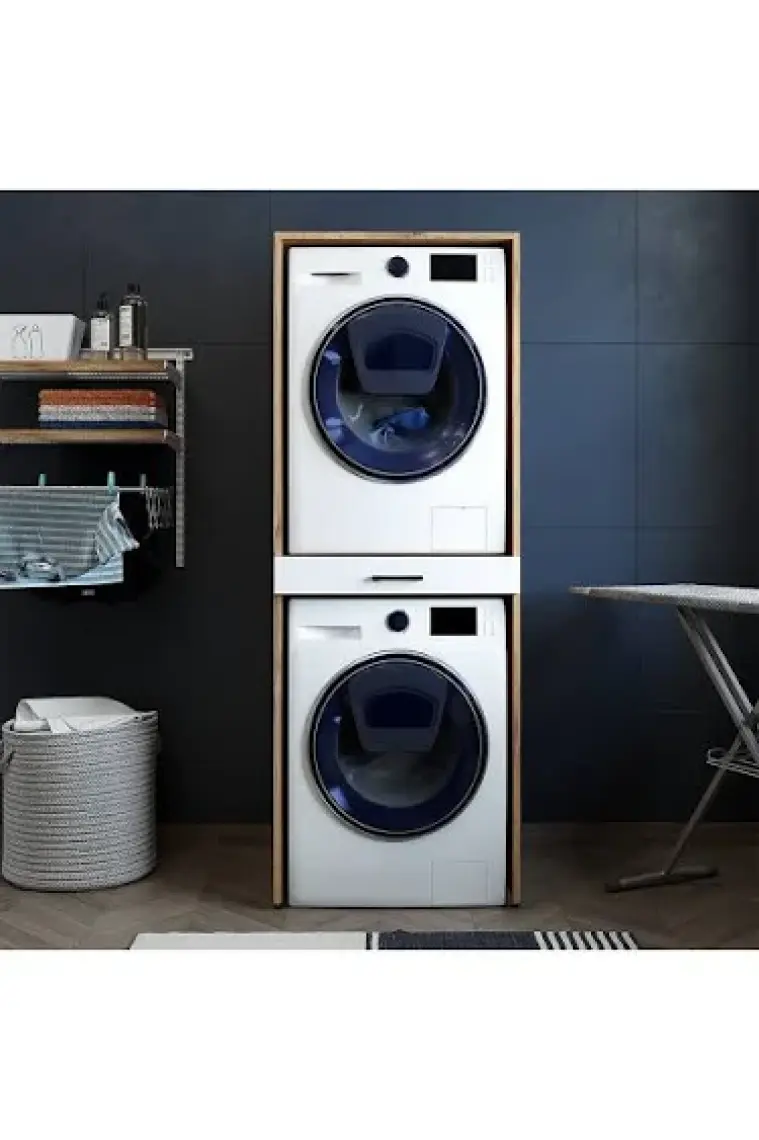 Roomart Çamaşır ve Kurutma Makinesi Dolabı Mat Beyaz