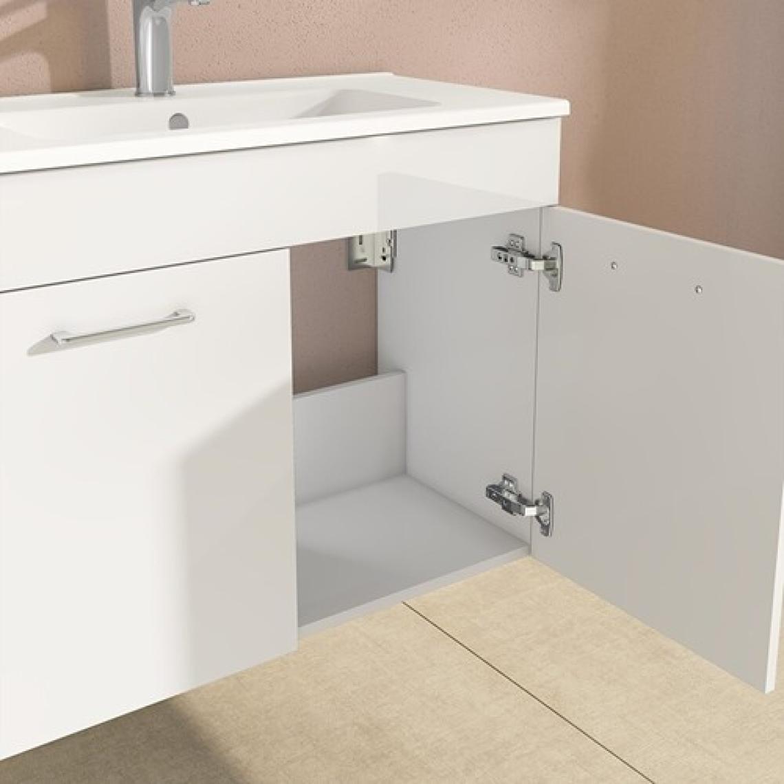 VitrA Ardea 67073 Banyo Dolabı Seti Kapaklı 80 cm Parlak Beyaz