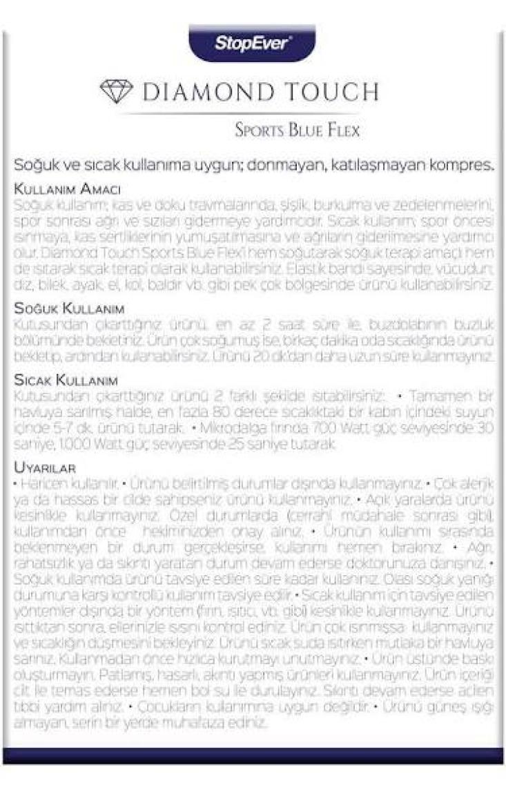 Stopever Diamond Touch Sport Blue Flex - Soğuk Sıcak Kompres