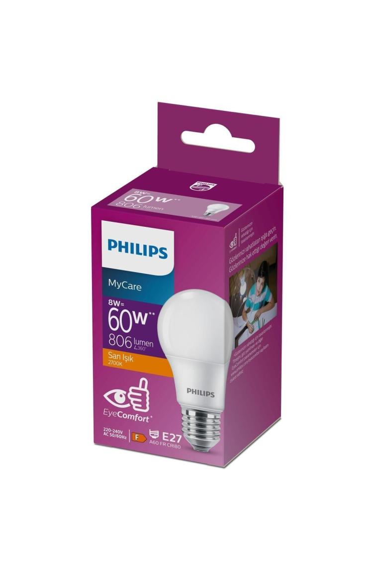 Phılıps Led 8-60w Ampul 2700k Sarı Işık