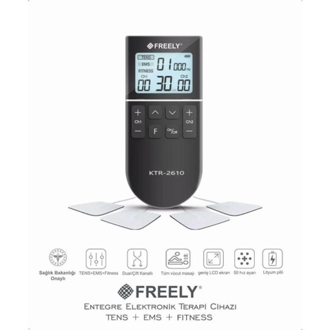 Freely KTR-2610 Şarjlı Elektronik Terapi Cihazı Tens-Ems-Fıtness