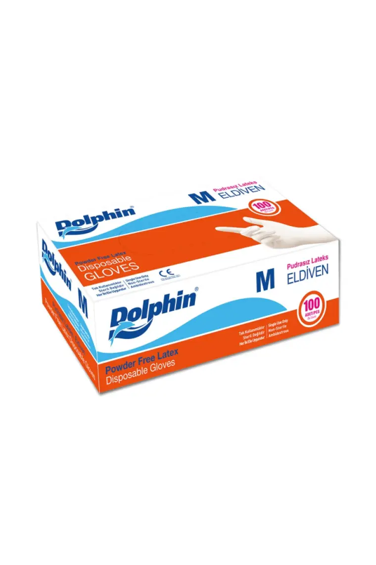 Dolphine Pudrasız Lateks Eldiven 100 Adet