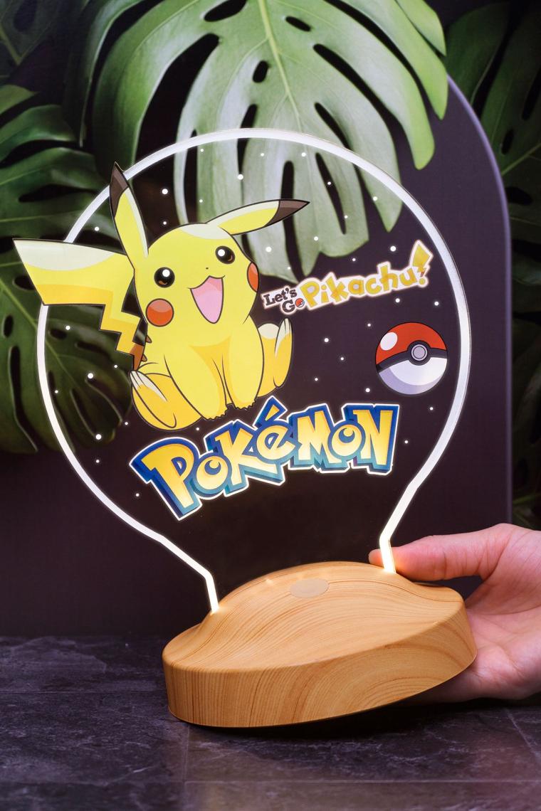 Pokemon, Pikachu Temalı Gece Lambası, Masa Lambası, Pokemon Çizgi Film Karakteri, Çocuk Odası Lamba
