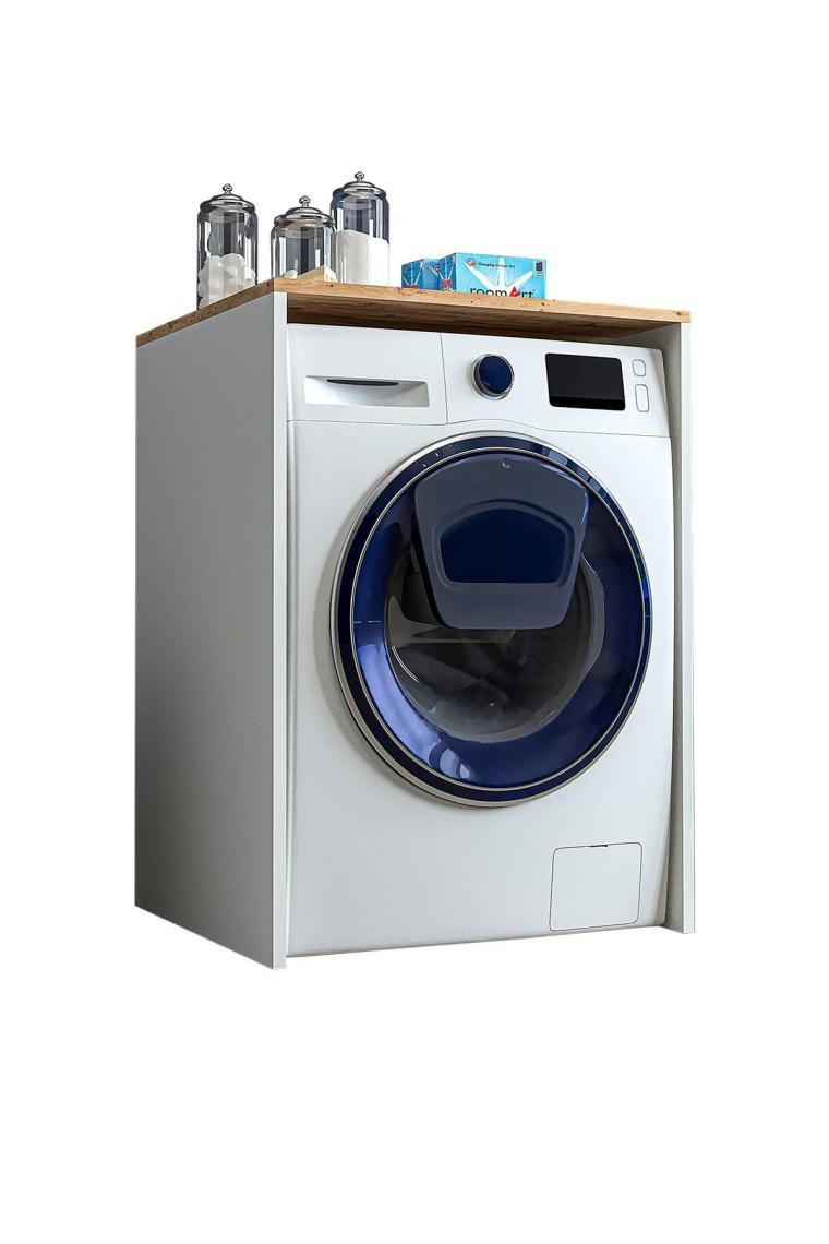 Banos Banyo Çamaşır-kurutma Makinesi Kapaksız Banyo Dolabı Mat Beyaz-atlantik