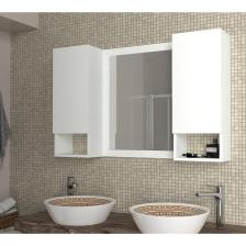 Antuan Banyo Üst Dolabı Aynalı Beyaz