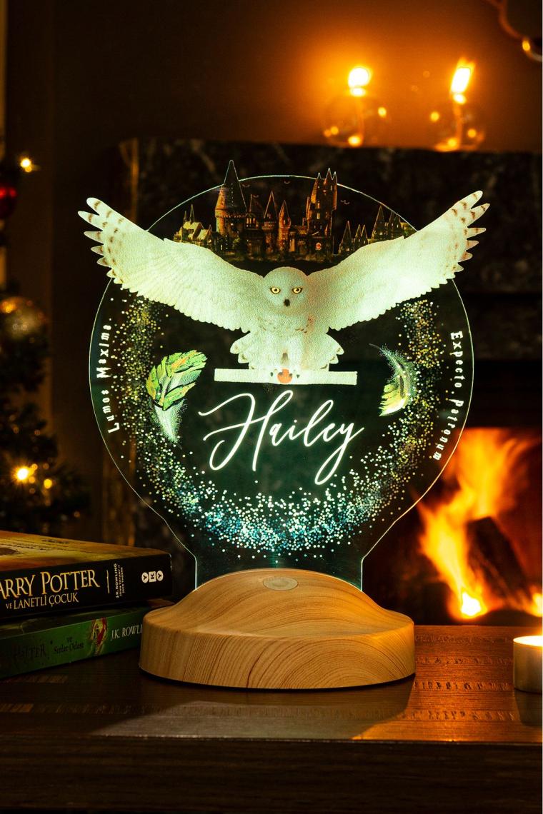 Harry Potter Hogwarts Hedwig Led Lamba, Hediye Baykuş Gece Lambası
