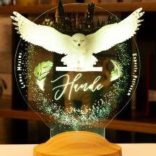 Harry Potter Hogwarts Hedwig Led Lamba, Hediye Baykuş Gece Lambası