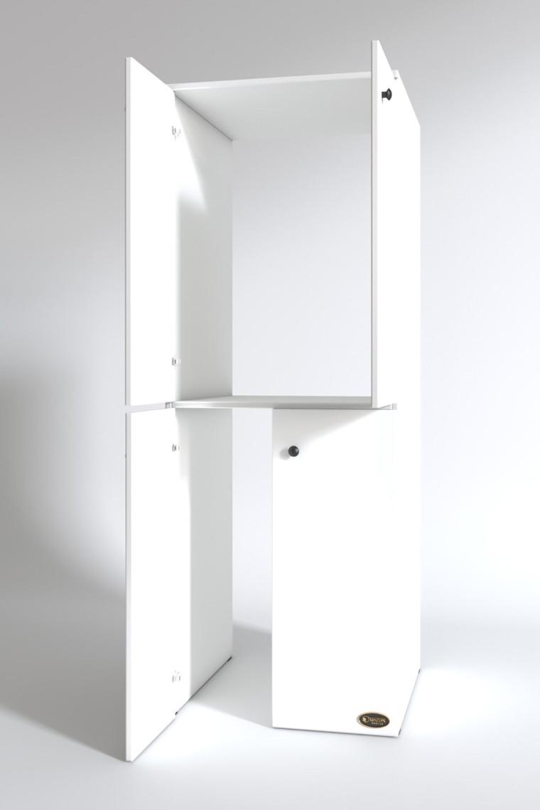 Çamaşır-kurutma Makinesi Dolabı Kapaklı Jelena Byz 180*70*60 Banyo Çift Katlı Arkalıksız