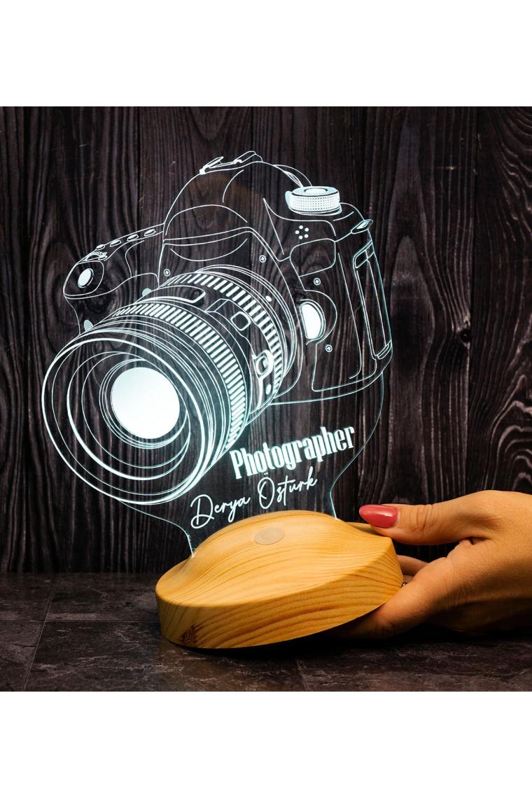 Fotoğrafçı Hediyesi Gece Lambası Dslr Fotoğraf Makinesi 3d Led Lamba