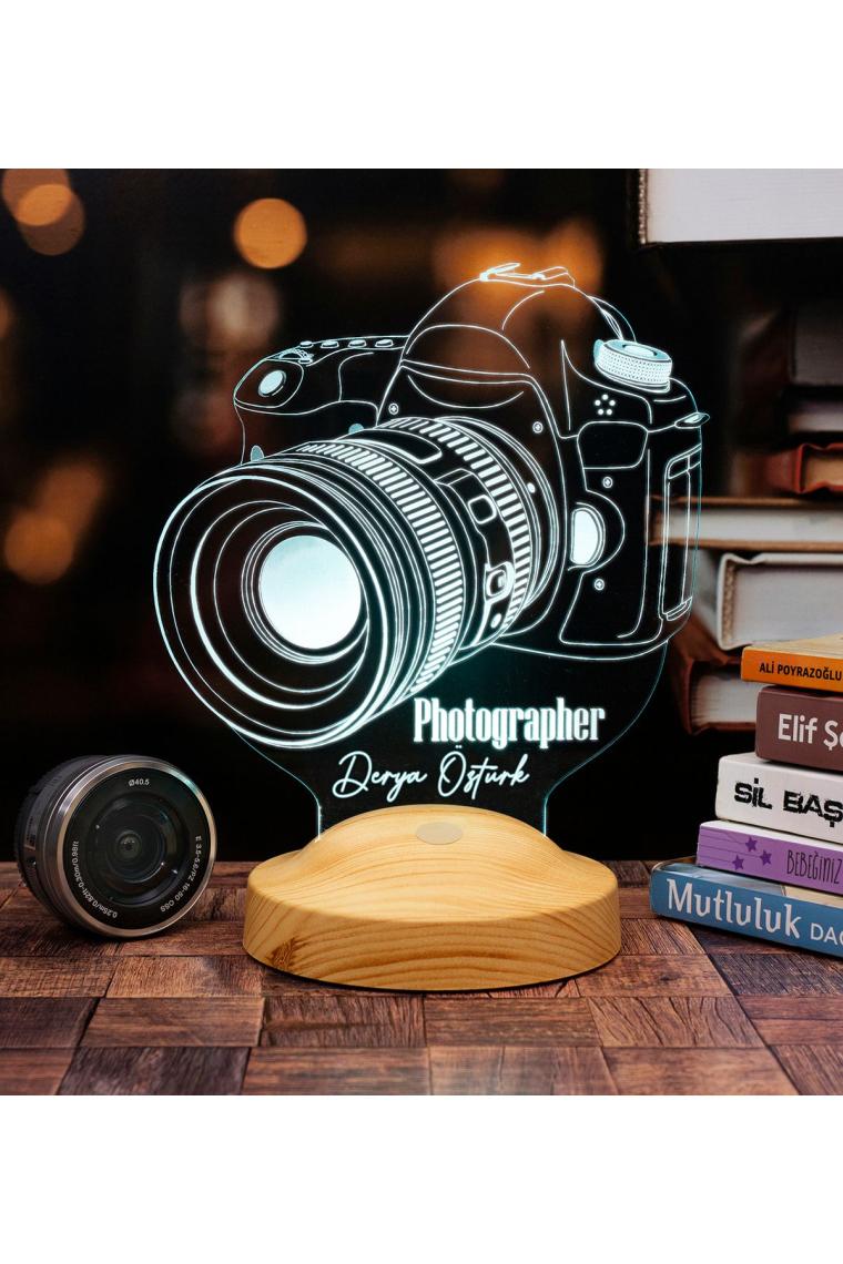 Fotoğrafçı Hediyesi Gece Lambası Dslr Fotoğraf Makinesi 3d Led Lamba