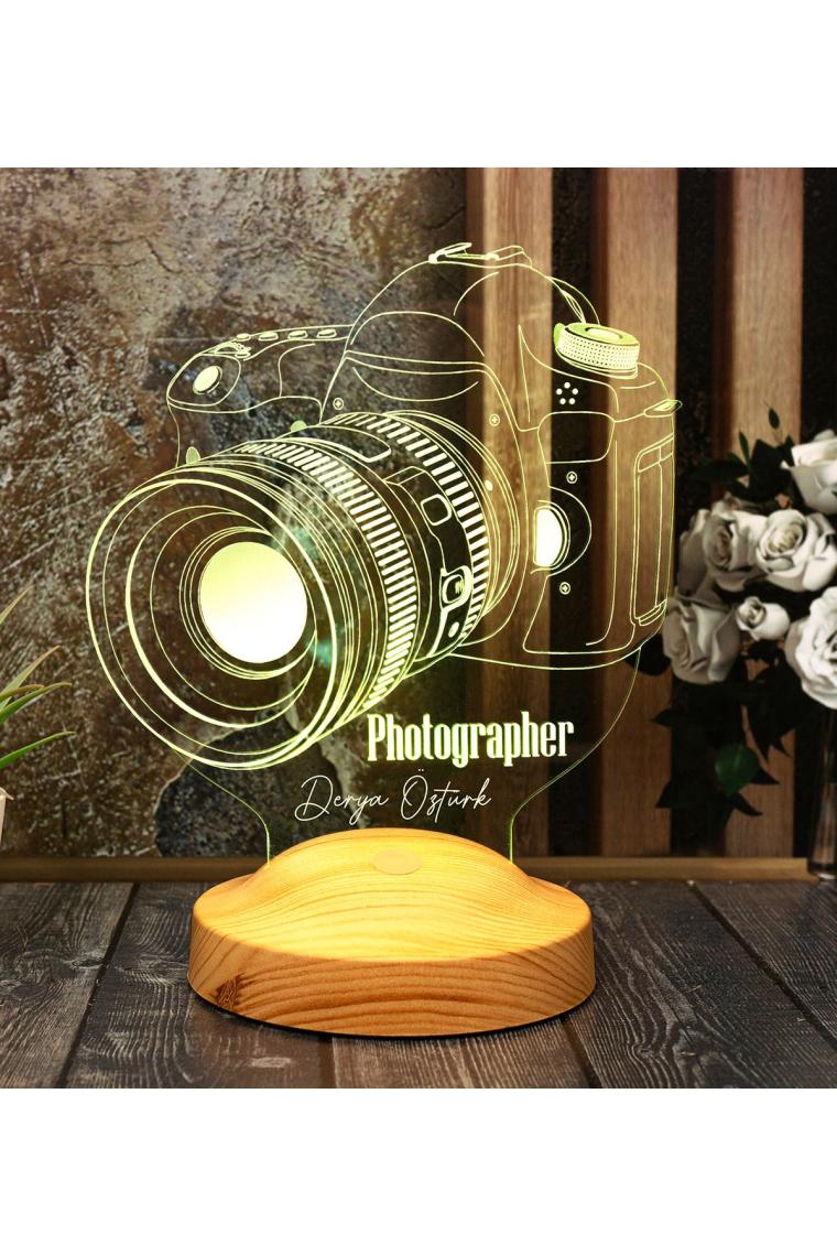 Fotoğrafçı Hediyesi Gece Lambası Dslr Fotoğraf Makinesi 3d Led Lamba