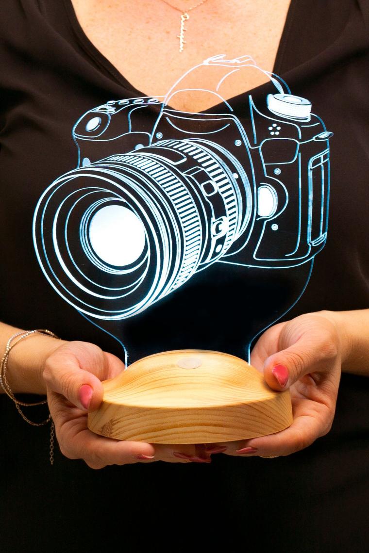 Fotoğrafçı Hediyesi Gece Lambası Dslr Fotoğraf Makinesi 3d Led Lamba